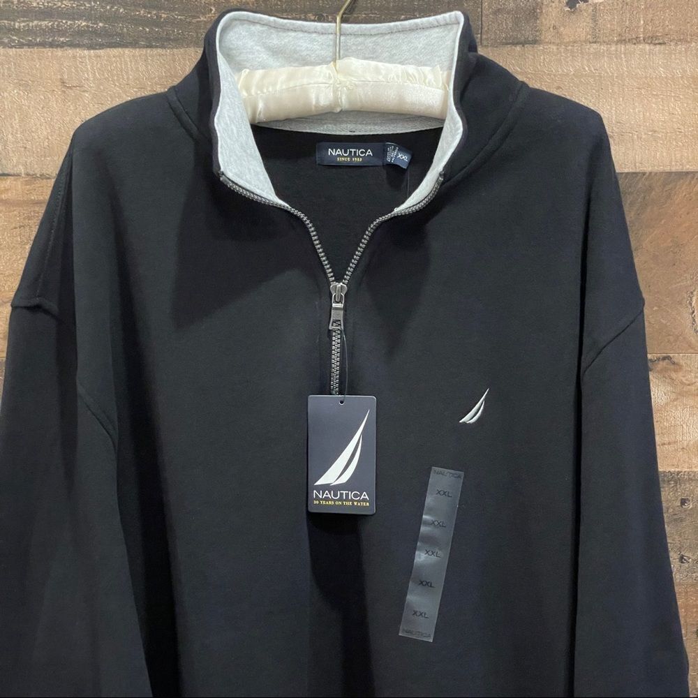 Nautica Mens Big and Tall 1/4 Zip Fleece Pullover Sweatshirt Top Size XXL NWT - Picture 5 of 10
